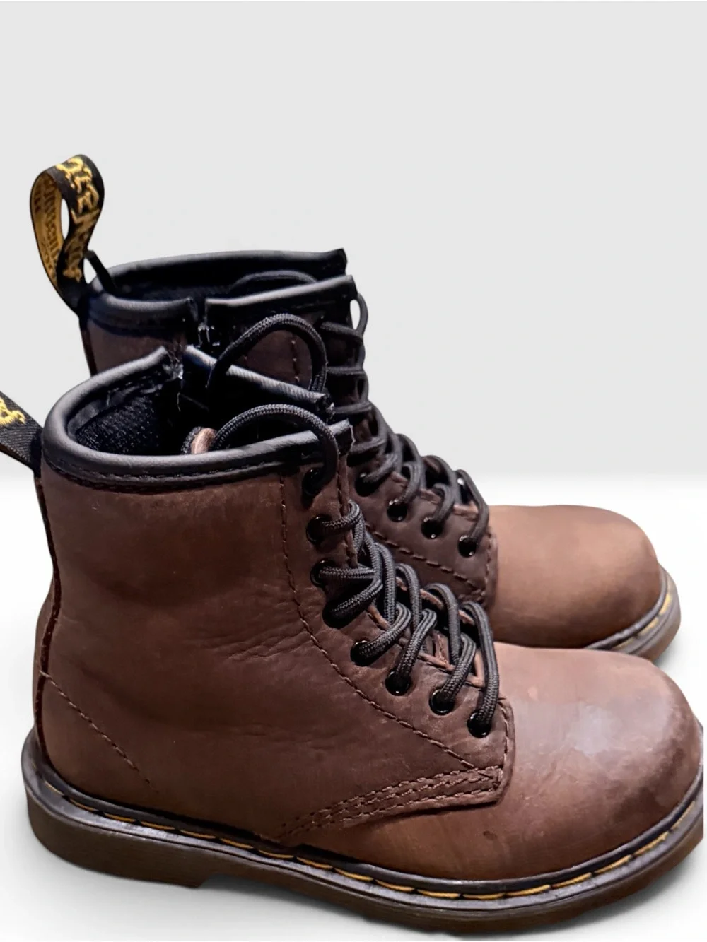 Dr. Martens Kids Brooklee boot new in box Crazy Horse Brown
